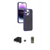 MARSİLYAN™- iPhone 15 Pro Kılıf Yörünge Klasik - Siyah Joko Magic 5D Hayalet Cam + Raze Metal Kamera Lens - SH