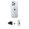 MARSİLYAN™- iPhone 15 Pro Kılıf Yörünge Koleksiyonu - Şeffaf Pasifik Cam Ekran Koruyucu + Raze Metal Kamera Lens - SH