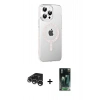 MARSİLYAN™- iPhone 15 Pro Kılıf Yörünge Koleksiyonu - Siyah 360 Mat Full Body Arka Koruyucu + Raze Metal Kamera Lens - GS
