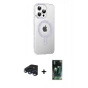 MARSİLYAN™- iPhone 15 Pro Kılıf Yörünge Koleksiyonu - Siyah 360 Mat Full Body Arka Koruyucu + Raze Metal Kamera Lens - LT