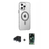 MARSİLYAN™- iPhone 15 Pro Kılıf Yörünge Koleksiyonu - Siyah 360 Mat Full Body Arka Koruyucu + Raze Metal Kamera Lens - LT