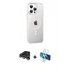 MARSİLYAN™- iPhone 15 Pro Kılıf Yörünge Koleksiyonu - Siyah 3D Antistatik Cam Ekran Koruyucu + Raze Metal Kamera Lens - GS