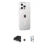 MARSİLYAN™- iPhone 15 Pro Kılıf Yörünge Koleksiyonu - Siyah Bilvis 0.18mm Plus Cam Ekran Koruyucu + Raze Metal Kamera Lens - GS