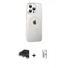 MARSİLYAN™- iPhone 15 Pro Kılıf Yörünge Koleksiyonu - Siyah Bilvis 0.18mm Plus Cam Ekran Koruyucu + Raze Metal Kamera Lens - GS