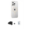 MARSİLYAN™- iPhone 15 Pro Kılıf Yörünge Koleksiyonu - Siyah Bilvis 0.18mm Plus Cam Ekran Koruyucu + Raze Metal Kamera Lens - SH