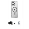 MARSİLYAN™- iPhone 15 Pro Kılıf Yörünge Koleksiyonu - Siyah Bilvis 0.18mm Plus Cam Ekran Koruyucu + Raze Metal Kamera Lens - SH