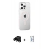 MARSİLYAN™- iPhone 15 Pro Kılıf Yörünge Koleksiyonu - Siyah Bilvis 0.18mm Plus Cam Ekran Koruyucu + Raze Metal Kamera Lens - SH