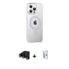 MARSİLYAN™- iPhone 15 Pro Kılıf Yörünge Koleksiyonu - Siyah Bilvis 0.18mm Plus Cam Ekran Koruyucu + Raze Metal Kamera Lens - SH