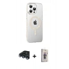 MARSİLYAN™- iPhone 15 Pro Kılıf Yörünge Koleksiyonu - Siyah Bilvis 3D Cam Ekran Koruyucu + Raze Metal Kamera Lens - LT