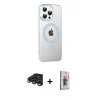 MARSİLYAN™- iPhone 15 Pro Kılıf Yörünge Koleksiyonu - Siyah Bilvis 3D Cam Ekran Koruyucu + Raze Metal Kamera Lens - LT