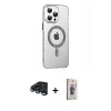 MARSİLYAN™- iPhone 15 Pro Kılıf Yörünge Koleksiyonu - Siyah Bilvis 3D Cam Ekran Koruyucu + Raze Metal Kamera Lens - LT