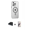 MARSİLYAN™- iPhone 15 Pro Kılıf Yörünge Koleksiyonu - Siyah Bilvis 3D Mat Cam Ekran Koruyucu + Raze Metal Kamera Lens - LT