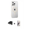 MARSİLYAN™- iPhone 15 Pro Kılıf Yörünge Koleksiyonu - Siyah Bilvis 3D Mat Cam Ekran Koruyucu + Raze Metal Kamera Lens - GS