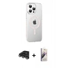 MARSİLYAN™- iPhone 15 Pro Kılıf Yörünge Koleksiyonu - Siyah Bilvis 3D Mat Cam Ekran Koruyucu + Raze Metal Kamera Lens - TMGI