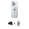 MARSİLYAN™- iPhone 15 Pro Kılıf Yörünge Koleksiyonu - Siyah Bilvis 3D Mat Cam Ekran Koruyucu + Raze Metal Kamera Lens - TMGI