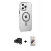 MARSİLYAN™- iPhone 15 Pro Kılıf Yörünge Koleksiyonu - Siyah Bilvis 3D Mat Cam Ekran Koruyucu + Raze Metal Kamera Lens - TMGI