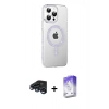 MARSİLYAN™- iPhone 15 Pro Kılıf Yörünge Koleksiyonu - Siyah Bilvis 5in1 3D Magic Cam Ekran Koruyucu + Raze Metal Kamera Lens - LT