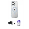 MARSİLYAN™- iPhone 15 Pro Kılıf Yörünge Koleksiyonu - Siyah Bilvis 5in1 3D Magic Cam Ekran Koruyucu + Raze Metal Kamera Lens - LT