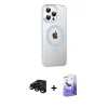 MARSİLYAN™- iPhone 15 Pro Kılıf Yörünge Koleksiyonu - Siyah Bilvis 5in1 5D Magic Hayalet Cam Ekran Koruyucu + Raze Metal Kamera Lens - SH