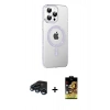 MARSİLYAN™- iPhone 15 Pro Kılıf Yörünge Koleksiyonu - Siyah Buffer Cam Ekran Koruyucu + Raze Metal Kamera Lens - LT