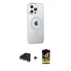 MARSİLYAN™- iPhone 15 Pro Kılıf Yörünge Koleksiyonu - Siyah Buffer Cam Ekran Koruyucu + Raze Metal Kamera Lens - TMGI