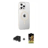 MARSİLYAN™- iPhone 15 Pro Kılıf Yörünge Koleksiyonu - Siyah Buffer Cam Ekran Koruyucu + Raze Metal Kamera Lens - TMGI