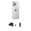 MARSİLYAN™- iPhone 15 Pro Kılıf Yörünge Koleksiyonu - Siyah Joko Magic 5D Hayalet Cam + Raze Metal Kamera Lens - GS