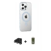 MARSİLYAN™- iPhone 15 Pro Kılıf Yörünge Koleksiyonu - Siyah Joko Magic 5D Hayalet Cam + Raze Metal Kamera Lens - TMGI
