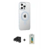 MARSİLYAN™- iPhone 15 Pro Kılıf Yörünge Koleksiyonu - Siyah Polymer Nano Ekran Koruyucu + Raze Metal Kamera Lens - TMGI