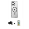 MARSİLYAN™- iPhone 15 Pro Kılıf Yörünge Koleksiyonu - Siyah Polymer Nano Ekran Koruyucu + Raze Metal Kamera Lens - SH