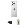 MARSİLYAN™- iPhone 15 Pro Kılıf Yörünge Koleksiyonu - Siyah Polymer Nano Ekran Koruyucu + Raze Metal Kamera Lens - SH
