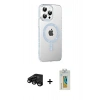 MARSİLYAN™- iPhone 15 Pro Kılıf Yörünge Koleksiyonu - Siyah Polymer Nano Ekran Koruyucu + Raze Metal Kamera Lens - SH