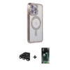 MARSİLYAN™- iPhone 15 Pro Kılıf Zirve Doku Prime - Şeffaf 360 Full Body Arka Koruyucu + Raze Metal Kamera Lens - TMGI
