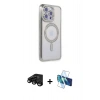 MARSİLYAN™- iPhone 15 Pro Kılıf Zirve Doku Prime - Siyah 3D Antistatik Cam Ekran Koruyucu + Raze Metal Kamera Lens - SH