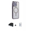 MARSİLYAN™- iPhone 15 Pro Kılıf Zirve Doku Prime - Siyah Bilvis 0.18mm Plus Cam Ekran Koruyucu + Raze Metal Kamera Lens - LT