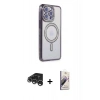 MARSİLYAN™- iPhone 15 Pro Kılıf Zirve Doku Prime - Siyah Bilvis 3D Mat Cam Ekran Koruyucu + Raze Metal Kamera Lens - GS