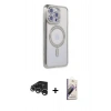 MARSİLYAN™- iPhone 15 Pro Kılıf Zirve Doku Prime - Siyah Bilvis 3D Mat Cam Ekran Koruyucu + Raze Metal Kamera Lens - GS
