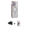MARSİLYAN™- iPhone 15 Pro Kılıf Zirve Doku Prime - Siyah Bilvis 3D Mat Cam Ekran Koruyucu + Raze Metal Kamera Lens - SH