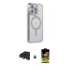 MARSİLYAN™- iPhone 15 Pro Kılıf Zirve Doku Prime - Siyah Buffer Cam Ekran Koruyucu + Raze Metal Kamera Lens - LT