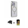 MARSİLYAN™- iPhone 15 Pro Kılıf Zirve Doku Prime - Siyah Buffer Cam Ekran Koruyucu + Raze Metal Kamera Lens - GS