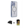 MARSİLYAN™- iPhone 15 Pro Kılıf Zirve Doku Prime - Siyah Buffer Cam Ekran Koruyucu + Raze Metal Kamera Lens - SH