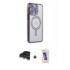 MARSİLYAN™- iPhone 15 Pro Kılıf Zirve Doku Prime - Siyah Joko 5D Cam + Raze Metal Kamera Lens - GS