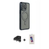 MARSİLYAN™- iPhone 15 Pro Kılıf Zirve Doku Prime - Siyah Joko 5D Cam + Raze Metal Kamera Lens - GS