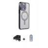 MARSİLYAN™- iPhone 15 Pro Kılıf Zirve Doku Prime - Siyah Joko Magic 5D Cam + Raze Metal Kamera Lens - GS