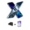 MARSİLYAN™- iPhone 15 Pro Kılıf Zirve Doku - Siyah Bilvis 5in1 3D Magic Cam Ekran Koruyucu + Raze Metal Kamera Lens - SH