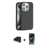 MARSİLYAN™- iPhone 15 Pro Kılıf Zirve Modern Prime - Şeffaf 360 Full Body Arka Koruyucu + Raze Metal Kamera Lens - TMGI