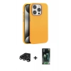 MARSİLYAN™- iPhone 15 Pro Kılıf Zirve Modern Prime - Şeffaf 360 Full Body Arka Koruyucu + Raze Metal Kamera Lens - TMGI