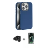 MARSİLYAN™- iPhone 15 Pro Kılıf Zirve Modern Prime - Şeffaf 360 Full Body Arka Koruyucu + Raze Metal Kamera Lens - TMGI