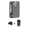 MARSİLYAN™- iPhone 15 Pro Kılıf Zirve Modern Prime - Şeffaf 360 Full Body Arka Koruyucu + Raze Metal Kamera Lens - TMGI