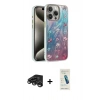 MARSİLYAN™- iPhone 15 Pro Kılıf Zirve Modern Prime - Şeffaf Pasifik Cam Ekran Koruyucu + Raze Metal Kamera Lens - TMGI